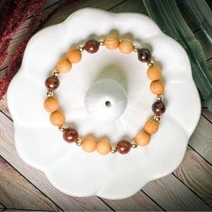 Confidence & Self Awareness | Red Tigers Eye Aromatherapy Gemstone Bracelet